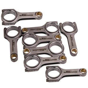 8pcs H-Beam Connecting Rods For Chevy Small block V8 SBC 5.700" 2.100" .927" - Picture 1 of 12