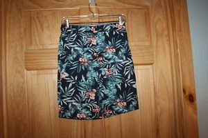 Old Navy Boy's Navy Adj. Waist Hawaiian Print Shorts - Size 12   EUC - Picture 1 of 3