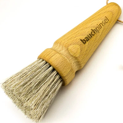 LANDWIESEN Männergeschenk Massagepinsel Bauchpinsel feines helles Rosshaar Streicheleinheit