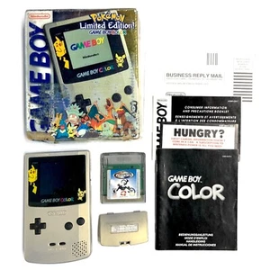 Pokemon Limited Edition Game Boy Color Complete in Box Gold & Silver NTSC USA - Picture 1 of 4
