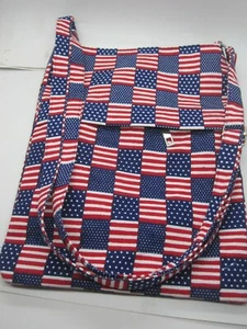 Cartera Bandolera Sobre el Hombro 11.5 X 9 Pulgadas Bandera Americana EE. UU. Nueva - Imagen 1 de 7