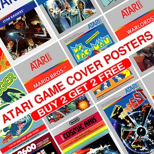 Atari Game Cover Posters Vintage Retro Classic Gaming Print Picture Gift - Picture 1 of 47