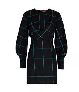 STAUD Crosshill Kleid schwarz und grün Fensterscheibe Größe S nagelneu mit Etikett - Bild 1 von 4