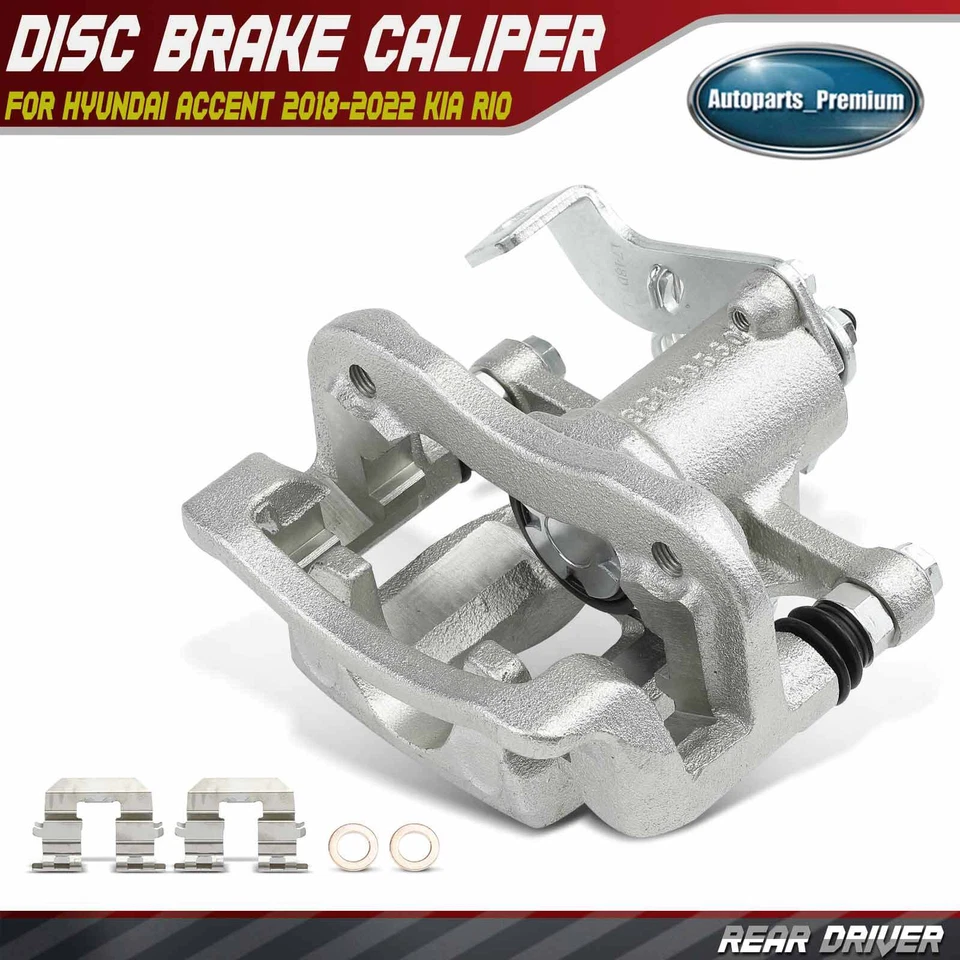 Pinza de freno de disco conductor trasero con soporte para Hyundai Accent 2018-2022 Kia Rio Foto 1 de 4