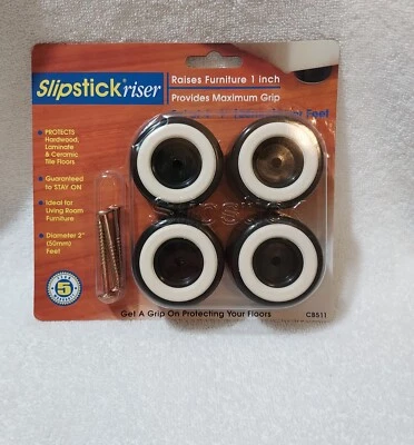 "Levantadores de muebles de 1"" de una pulgada para proteger pisos de madera dura - Juego de 4 diámetros 2""" Foto 1 de 3