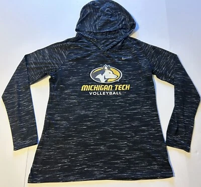 Pullover grande de voleibol manga larga MTU Michigan Tech Huskies Nike para mujer Foto 1 de 4