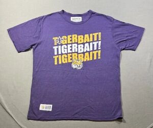 LSU Tiger Bait Shirt Men’s Large Purple Short Sleeve Pullover Tee New.