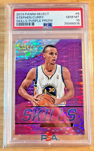 2013-14 Panini Select Stephen Curry  SKILLS Purple Prizm SSP /99 PSA 10 GEM MINT