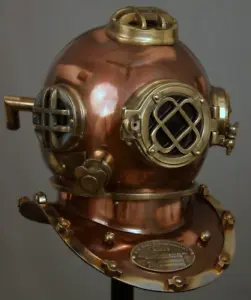 Deep Sea Divers Helmet Antique Look Heavy Model Vintage Helmet 18 Inch Full Size - Picture 1 of 5