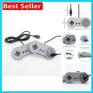 Comfortable-Cable Wired Gamepad Controllers for PCs - Retro Gaming Joypads Set - Picture 1 of 8