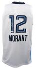 Ja Morant Autographed White Custom Basketball Jersey Memphis Grizzlies Beckett