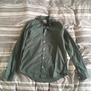 Burton Menswear Casual Button Up Shirt Adults Blue Green Small S Mens Summer - Picture 1 of 3