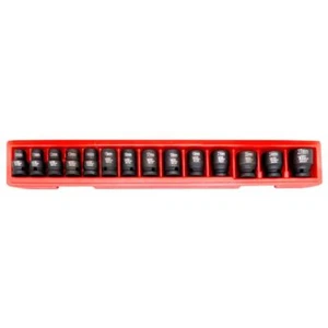 T&E Tools Impact Socket Set 14Pc 1/2"Dr 6PT Standard Made in Taiwan 10-27mm - Picture 1 of 1