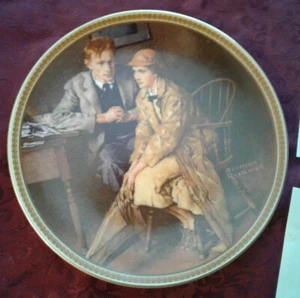 NORMAN ROCKWELL COLLECTOR'S PLATE 11th in issue "Confiding in the Den" 4137B - Picture 1 of 4