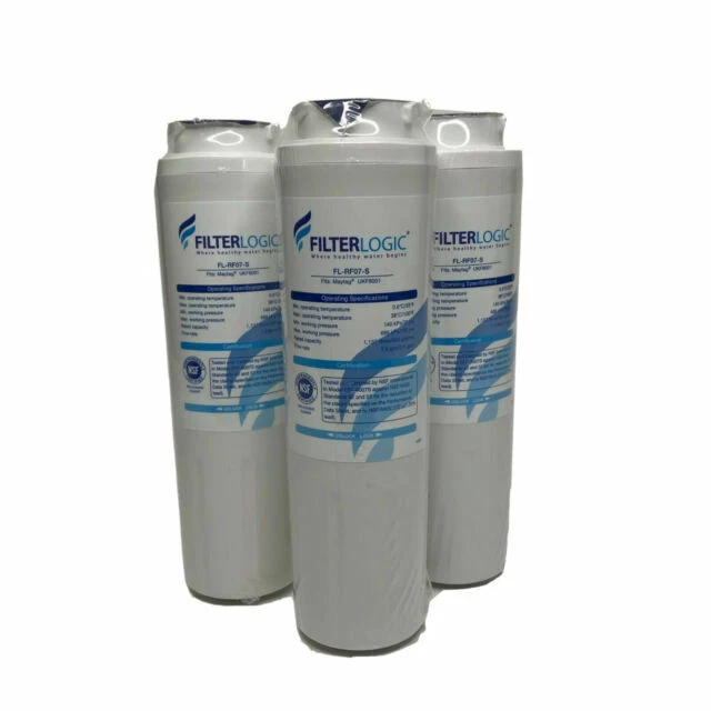 FilterLogic FL-RF07 Refrigerator Water Filter for Maytag UKF8001 (3) Filters New - Image 1 of 1
