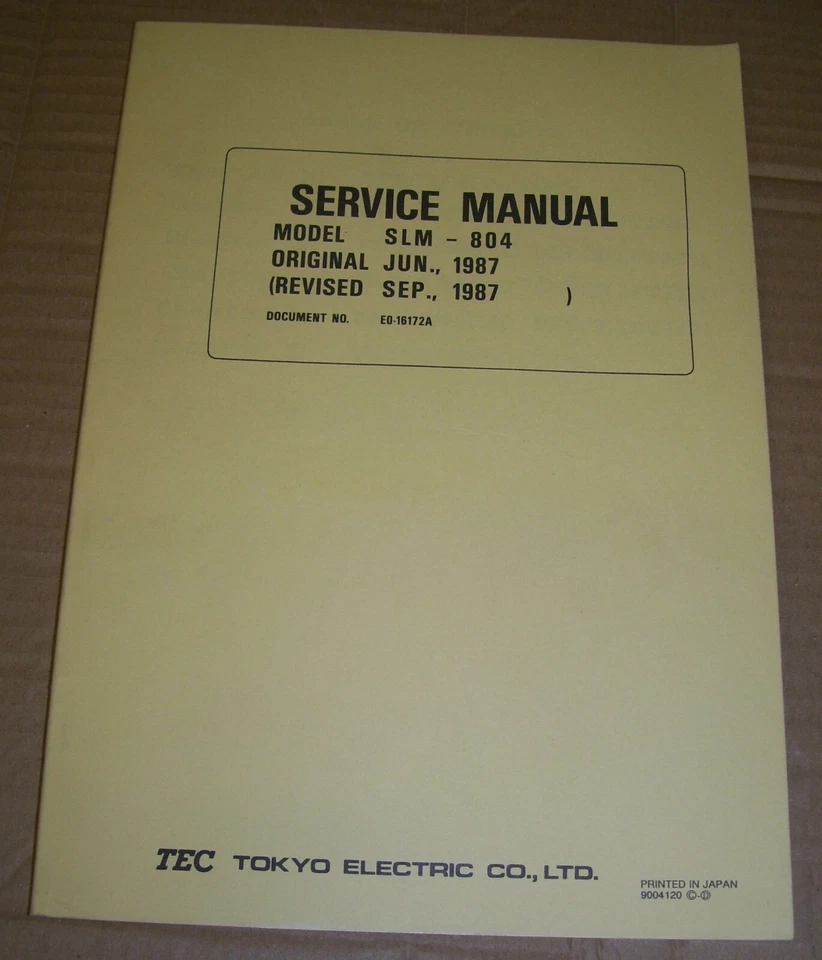Neu Original Atari Computer Technology Slm 804 Laser Drucker Feld Service Manual - Bild 1 von 1