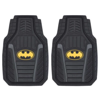 Batman Armored All-Weather Car Floor Mats Durable Black Front Set 2PC - Image 1 of 4