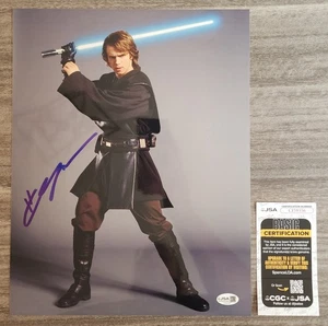 Foto firmada por Hayden Christensen Anakin Skywalker 11x14 Star Wars LEGEND JSA - Imagen 1 de 3