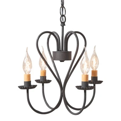 Small Georgetown Chandelier in Textured Black - Image 1 of 3