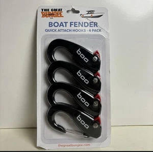 The Great Bungee Boat Fender Quick Attach Hooks Pack Of 4 - Picture 1 of 2
