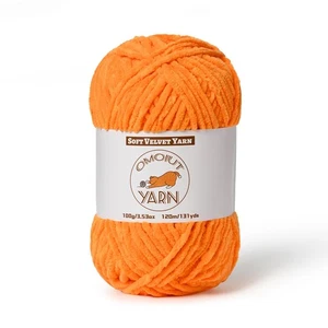 Fluffy Velvet Yarn for Crocheting, Chunky Chenille Baby Blanket Yarn for - Picture 1 of 7