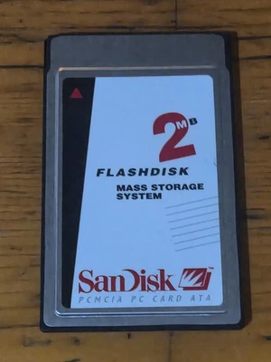 SANDISK 2MB PC CARD PCMCIA FLASHDISK CARD - Immagine 1 di 2
