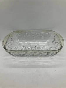 Vintage Anchor Hocking Savannah Glas tiefe Laibpfanne 9" x 6" x 3" - Bild 1 von 7