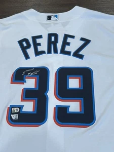 Eury Perez Signed Miami Marlins Nike Home White Baseball Jersey NWT & 2 COAs - Picture 1 of 8