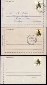 Tarjeta carta halcón peregrino Australia 27c 1982 x 3 - Imagen 1 de 2