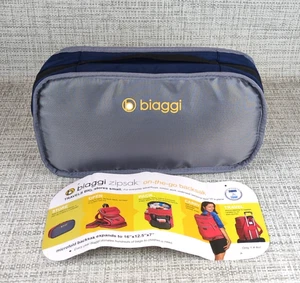 Biaggi Zipsak Backsak Folding Backpack Lightweight Navy Blue 16x12.5x7 NWOT - Picture 1 of 10