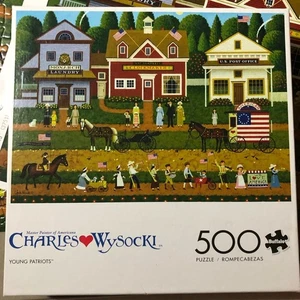 Charles Wysocki 500 piece puzzle “young patriots” complete with poster - Picture 1 of 5