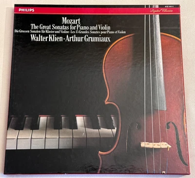 MOZART Violin Sonatas GRUMIAUX KLIEN ED1 1985 PHILIPS DIGITAL 5LP BOX MINT - Image 1 of 4