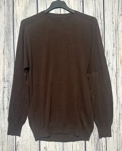 Nike ESC KNIT CREW Sweater DH2675-295 Silk Blend Brown Men's Medium Made Italy - Picture 1 of 8