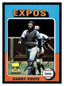 1975 TOPPS MINI BARRY FOOTE #229 EXPOS HIGH GRADE BEAUTY ROOKIE GOLD TROPHY