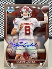 DILLON GABRIEL AUTO 2022 BOWMAN CHROME UNIVERSITY FOOTBALL CARD #12
