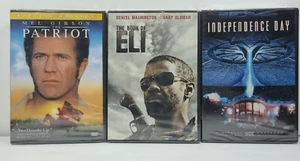 SuperStar DVD Lot: The Patriot (DVD), Book of Eli & Independence Day NEW, SEALED - Picture 1 of 8