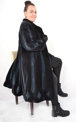 US5299 LLAMA HAIR COAT HAWELA MOHAIR ALPACA COAT SIZE L - LAMA HAAR MANTEL - Image 1 of 4