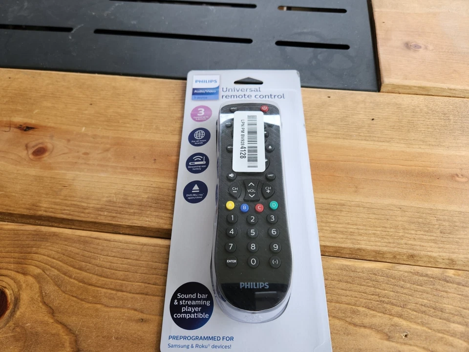 New Philips  Universal Remote Controls up to 3 Devices for TV DVD BLU-RAY - Image 1 of 1