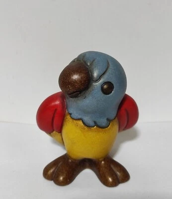 Thun Pappagallo Colorato Rosso, Giallo, Azzurro Pequeno , Alto 8 cm. Ottimo  - Immagine 1 di 4