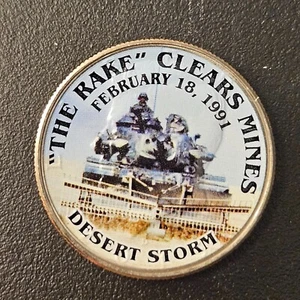 Colorized Kennedy Half Dollar Operation Desert Storm The Rake Clears Mines Iraqi - Picture 1 of 4