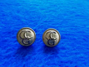 A PAIR OF CCG, CONTROL COMMISSION GERMANY 17MM GILT ON BRASS BUTTONS - Picture 1 of 2