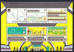 SINGAPORE 2003 MRT SYSTEM (NORTH EAST LINE) MINIATURE SHEET OF 6 STAMPS MINT MNH - Picture 1 of 3