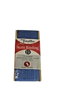 Trimtex Nahtbindung 3 Yards Viskose hellblau neu versiegelt - Bild 1 von 4
