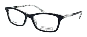 LULU GUINNESS - L302 BLK 48/16/135 - BLACK / WHITE - NEW Authentic EYEGLASSES - Picture 1 of 2