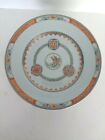  5 Raynaud Ceralene Limoges Houqua Celadon background Menton/Orient 6 1/2" plate