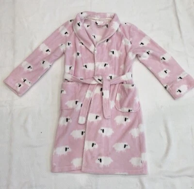 Girls PJ Salvage Pink Robe With White Sheep Sz M/10 EEUC - Image 1 of 4