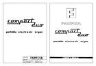 Farfisa COMPACT DUO MK2 (SM62) Schematic diagrams Schema elettrico Schaltplan