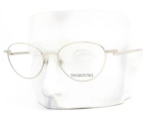 Swarovski Eyeglasses Glasses SK 1002 Polished Silver w/ Crystals 53-19-130 - Picture 1 of 8
