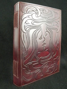 Jugendstil A5 Handarbeit Leder Journal Tagebuch - "Der Kuss" - Peter Behrens - Bild 1 von 6