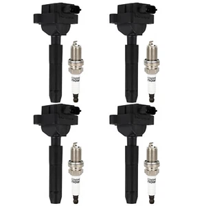 4 Pack For Mercedes-Benz SLK230 L4 2.3L 2001-2004 Ignition Coil and Spark Plug - Picture 1 of 15